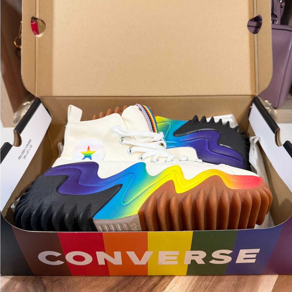 Converse Run Star Motion CX Pride Rainbow High-Top Sneakers - Picture 11 of 11